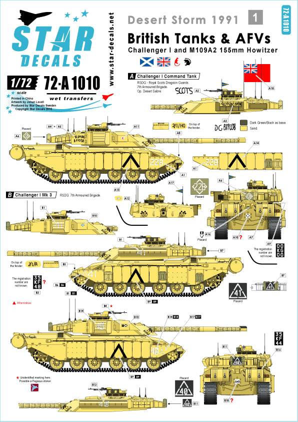 Star Decals 72-A1010 1:72 Desert Storm 1991 #1