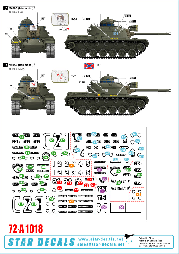 Star Decals 72-A1018 1:72 U.S