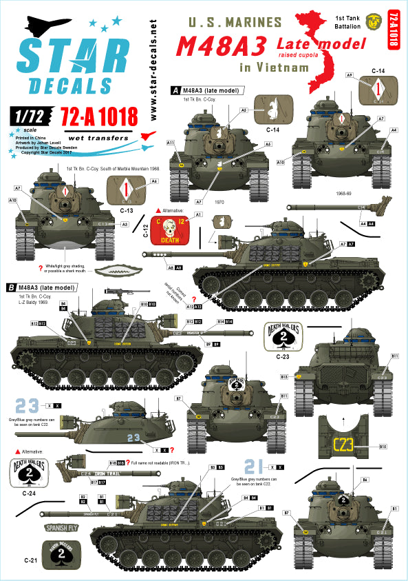 Star Decals 72-A1018 1:72 U.S