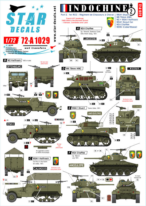 Star Decals 72-A1029 1:72 Indochine # 2