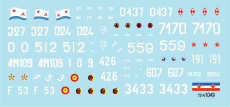 Star Decals 72-A1049 1:72 Soviet T-55A Cold War