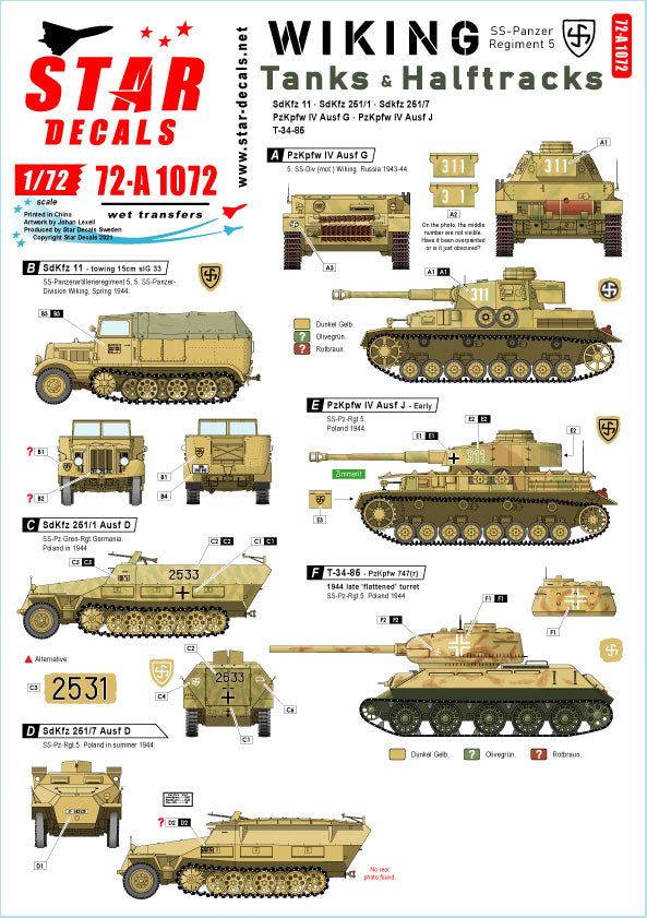 Star Decals 72-A1072 1:72 Wiking # 3