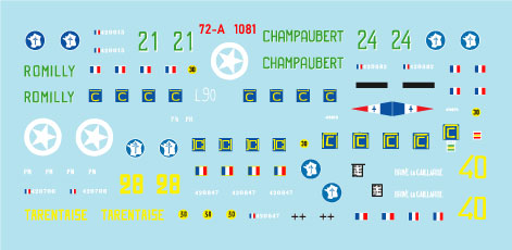 Star Decals 72-A1081 1:72 French M4A2 Sherman