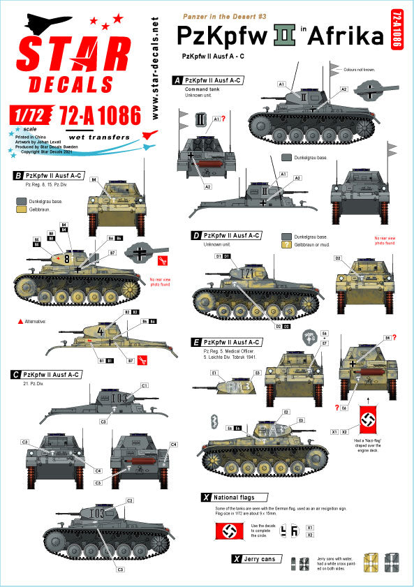 Star Decals 72-A1086 1:72 Panzer in the Desert # 3