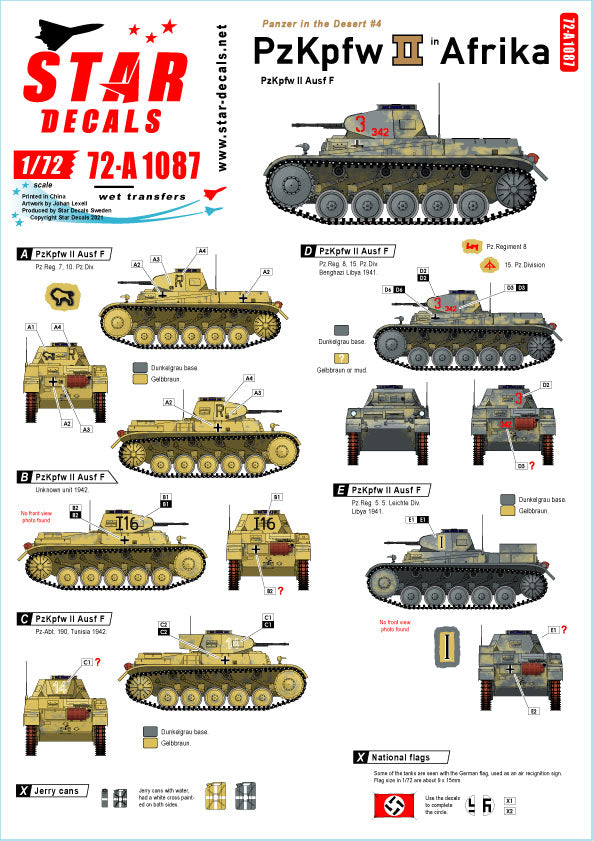 Star Decals 72-A1087 1:72 Panzer in the Desert # 4