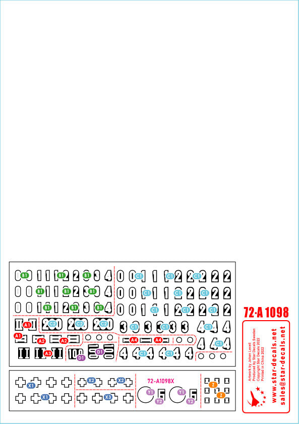 Star Decals 72-A1098 1:72 Tiger I