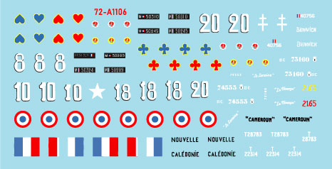 Star Decals 72-A1106 1:72 French Fighting Vehicles in Africa # 1