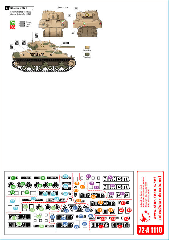 Star Decals 72-A1110 1:72 British 9th Armoured Division
