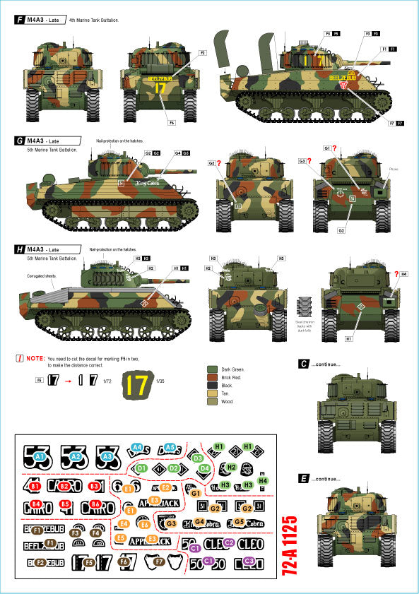 Star Decals 72-A1125 1:72 US PACIFIC WARS