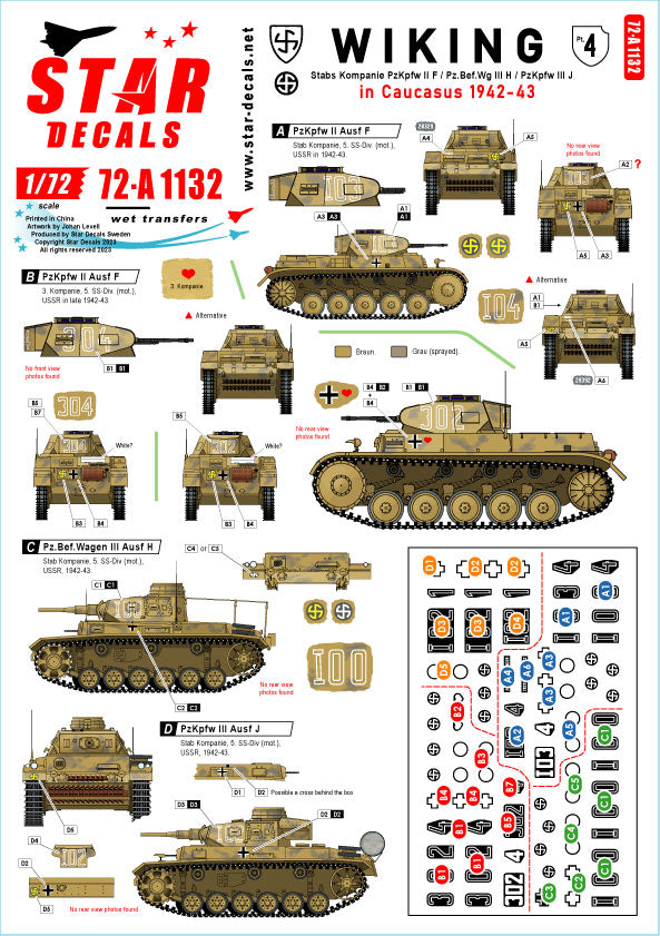 Star Decals 72-A1132 1:72 Wiking # 4