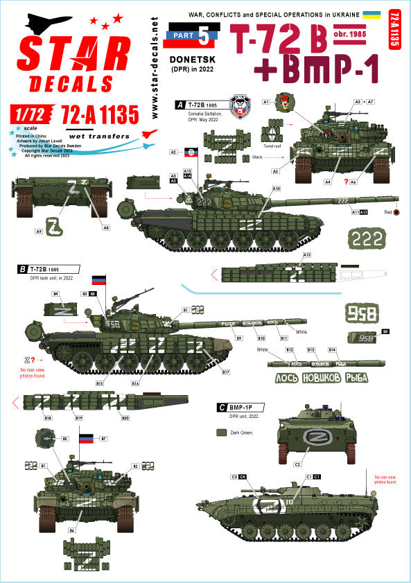 Star Decals 72-A1135 1:72 War in Ukraine # 5