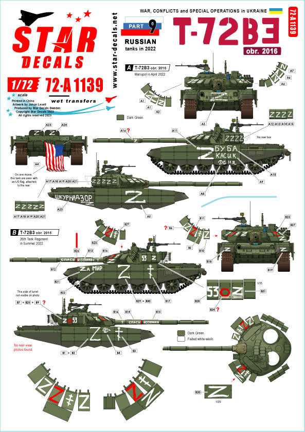 Star Decals 72-A1139 1:72 War in Ukraine # 9