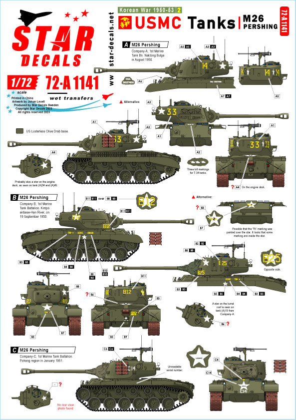 Star Decals 72-A1141 1:72 Korean War 1950-53 # 2