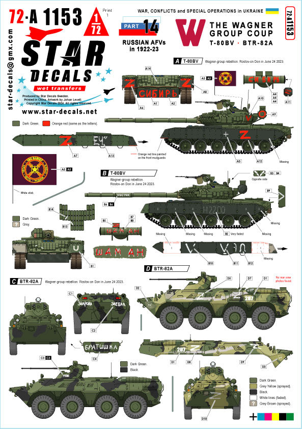 Star Decals 72-A1153 1:72 War in Ukraine # 14