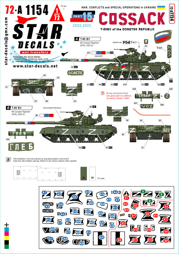Star Decals 72-A1154 1:72 War in Ukraine # 15