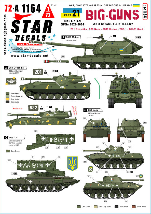 Star Decals 72-A1164 1:72 War in Ukraine # 21