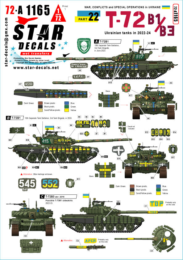 Star Decals 72-A1165 1:72 War in Ukraine # 22