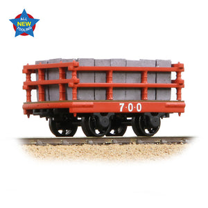 Bachmann Narrow Gauge NG7 73-028 Dinorwic Slate Wagon with sides Red [WL]
