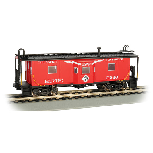 Bachmann USA Bay Window Caboose (with Roof Walk) - Erie HO Gauge 73203