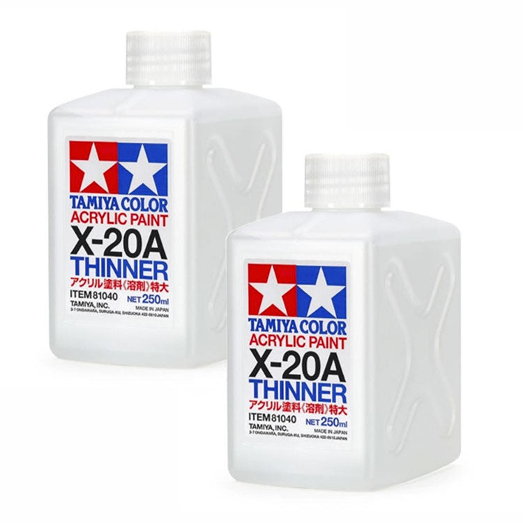 TAMIYA 81040 Acrylic Poly Thinners X20-a 250ml - 2 Pack