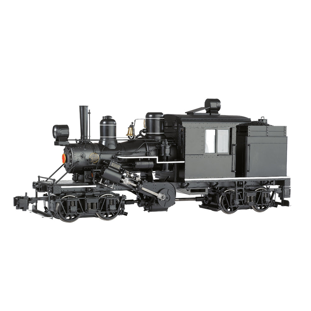 Bachmann USA Two-Truck Climax Black Unlettered White Trim G Gauge 85097