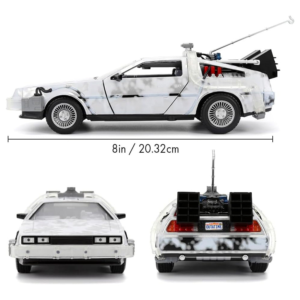 Jada Back to the Future: DeLorean Time Machine (Frosted) 1:24 Diecast Car