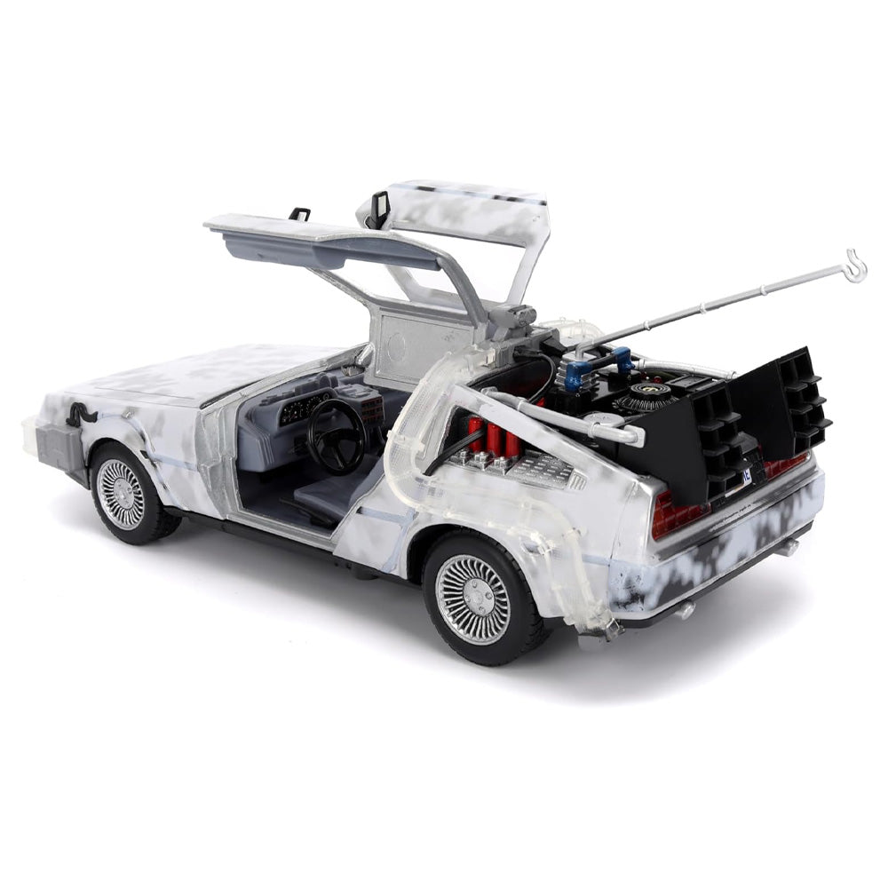 Jada Back to the Future: DeLorean Time Machine (Frosted) 1:24 Diecast Car