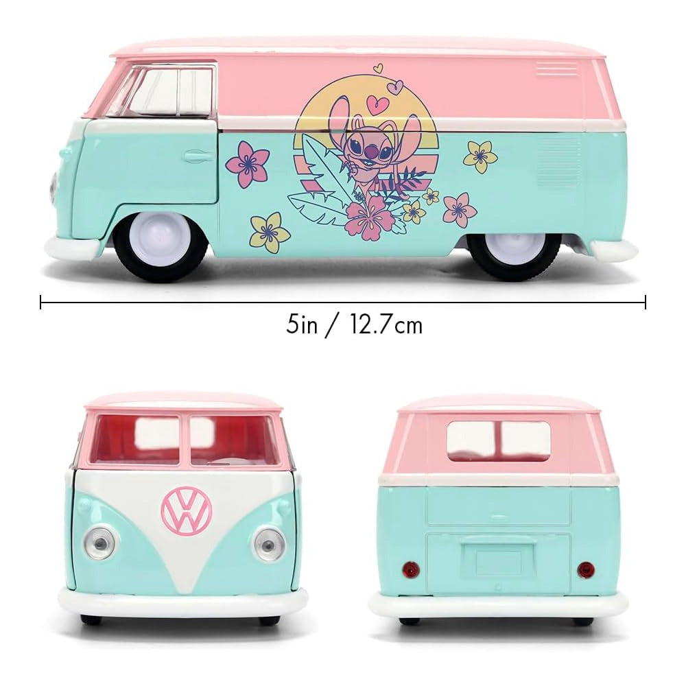 Jada Stitch Angel 1961 Volkswagen Bus 1:32 Diecast Car