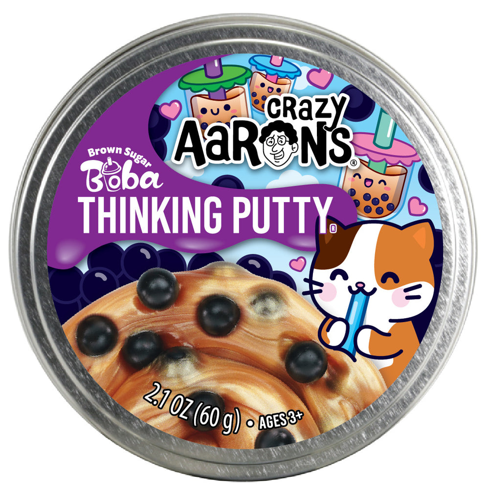 Crazy Aaron's Brown Sugar Boba Thinking Putty 3.5" Tin