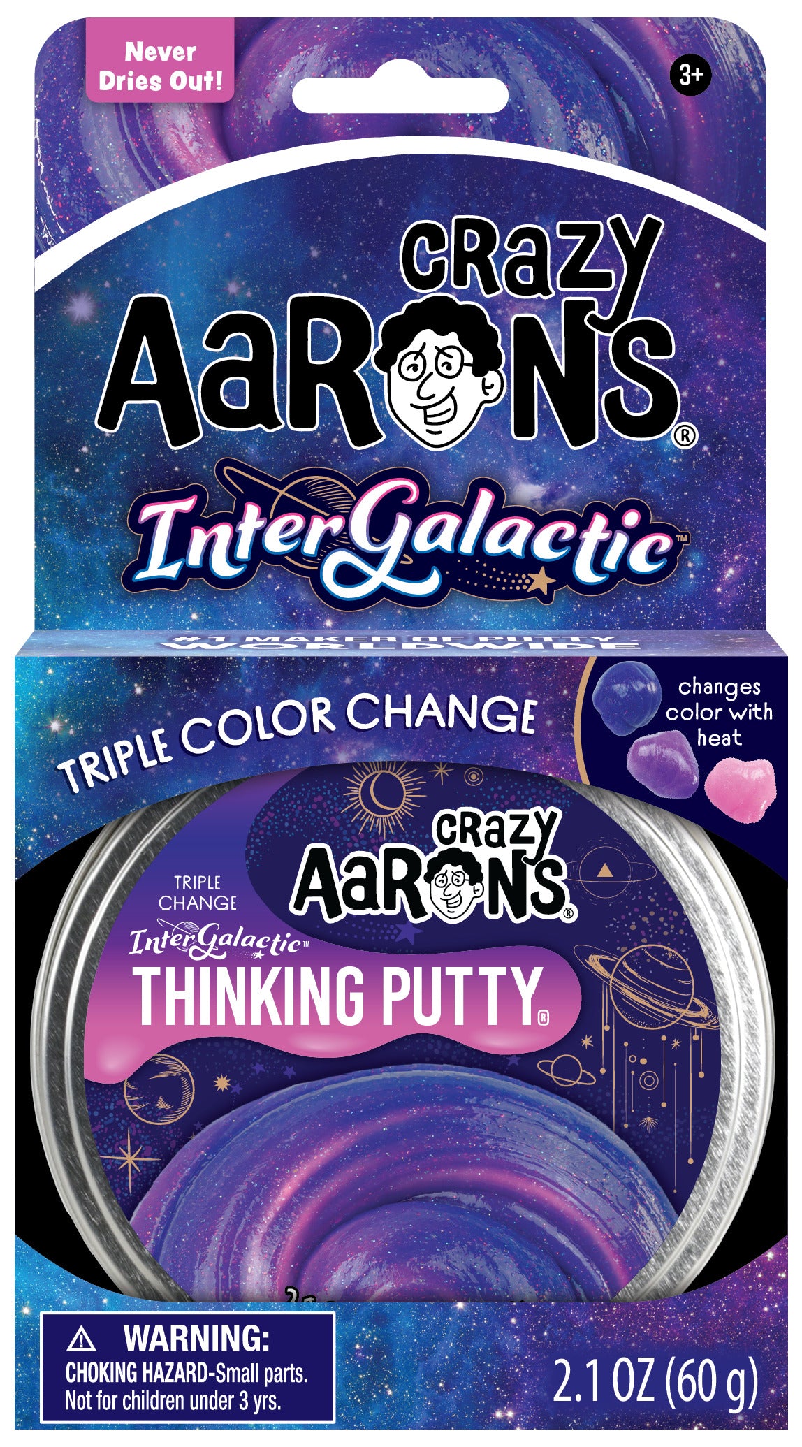 Crazy Aaron's Intergalactic Thinking Putty 3.5" Tin