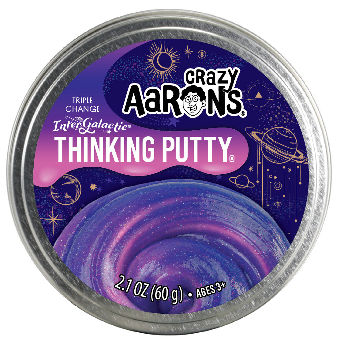 Crazy Aaron's Intergalactic Thinking Putty 3.5" Tin