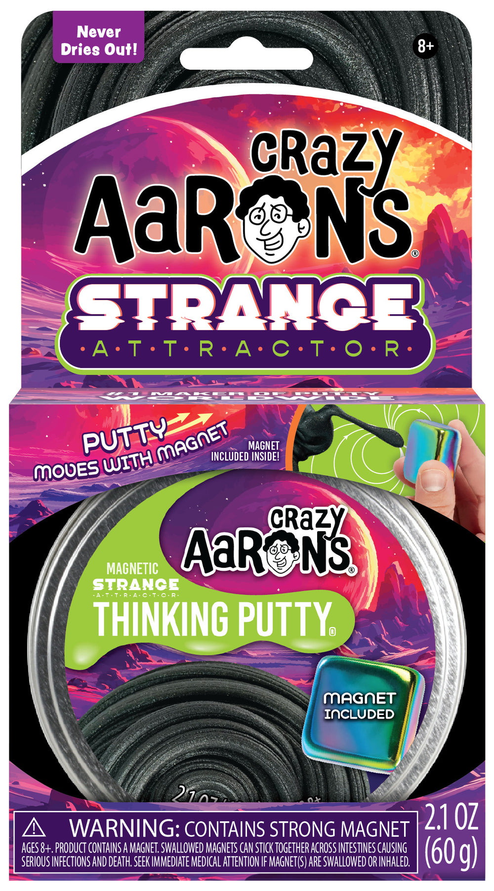 Crazy Aaron's Strange Attractor Thinking Putty 3.5" Tin