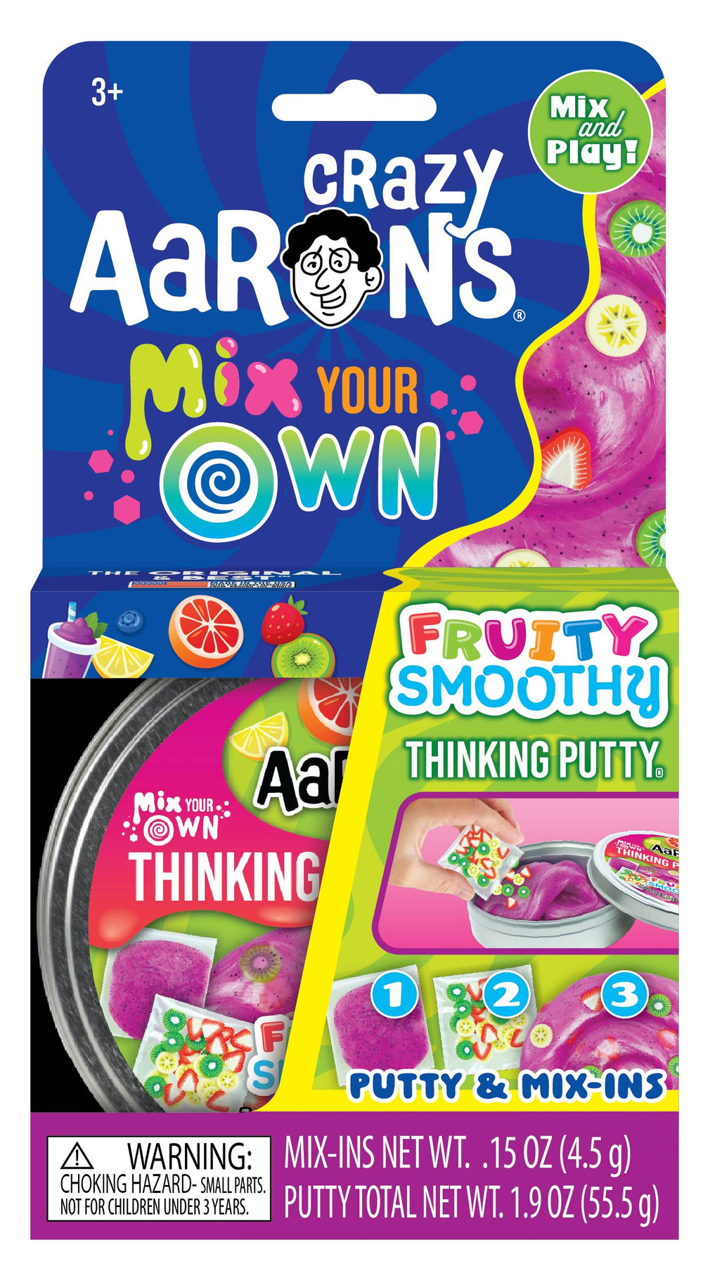 Crazy Aaron's Fruity Smoothy Thinking Putty 3.5" Tin