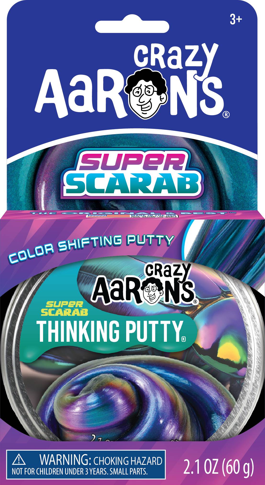 Crazy Aaron's Super Scarab Thinking Putty 3.5" Tin