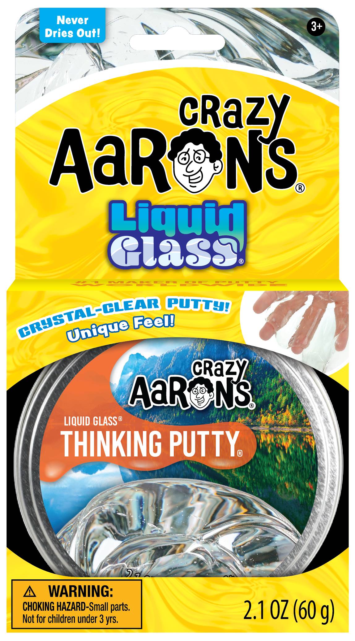 Crazy Aaron's Liquid Glass Thinking Putty 3.5" Tin