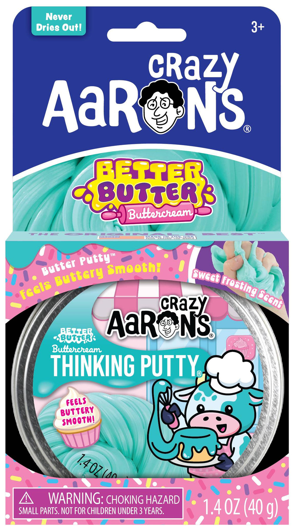 Crazy Aaron's Better Butter Buttercream Thinking Putty 3.5" Tin