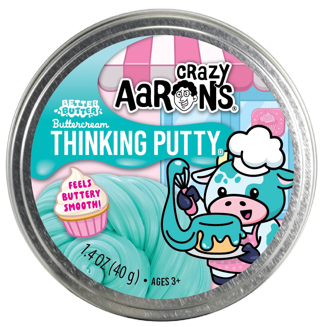 Crazy Aaron's Better Butter Buttercream Thinking Putty 3.5" Tin