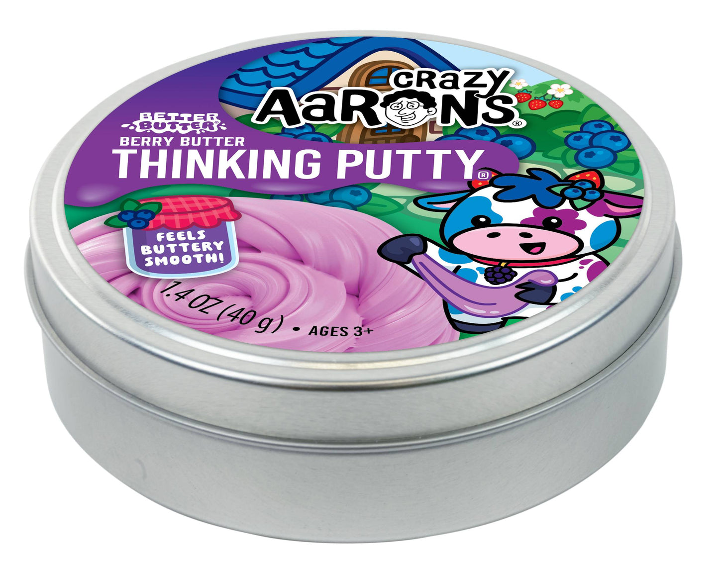 Crazy Aaron's Better Butter Berry Thinking Putty 3.5" Tin
