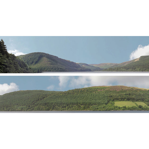 Harvest Hills OO Gauge Backdrop – 15x10 Feet Scenery Art Print For Model Railways, ID242