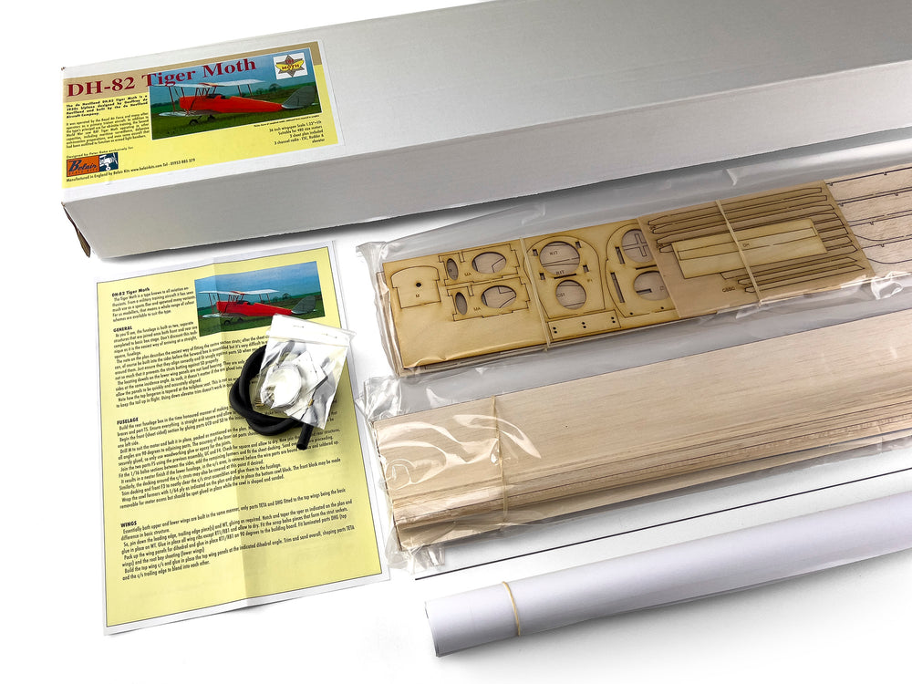 Belair DH82 Tiger Moth -Electric Scale Plane Assembly Kit BA010