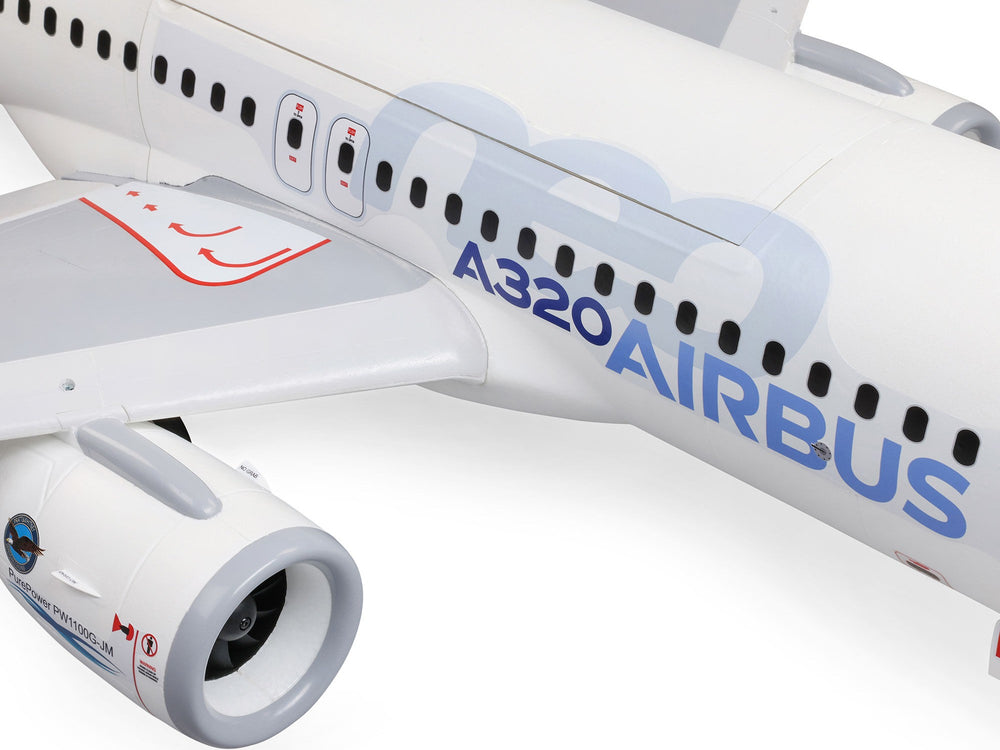 E-flite Airbus A320neo Twin 64mm EDF BNF Basic w/AS3X+ SAFE 6S RC Plane EFL-1493