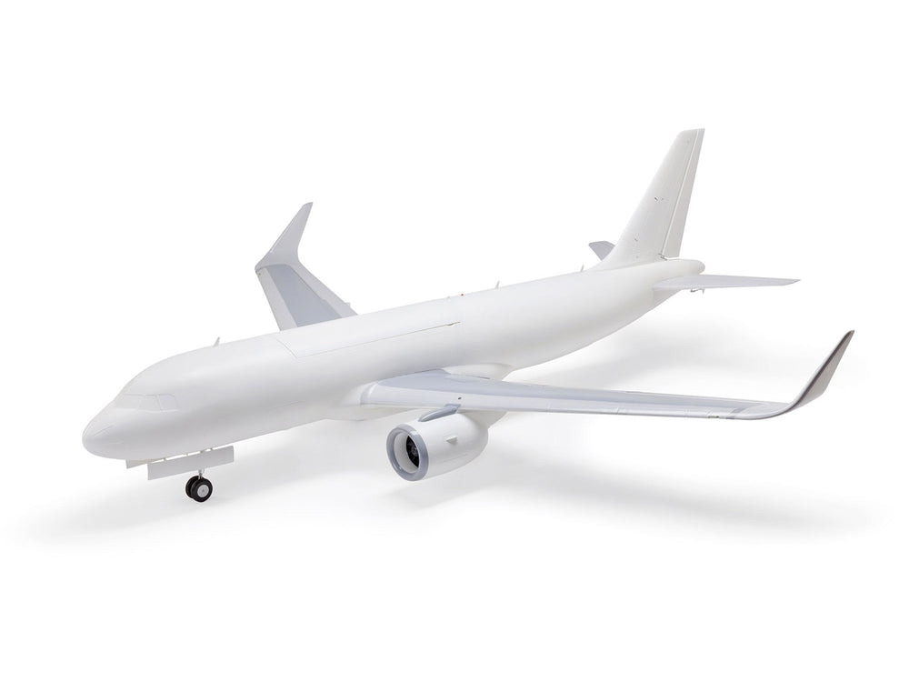 E-flite Airbus A320neo Twin 64mm EDF BNF Basic w/AS3X+ SAFE 6S RC Plane - White