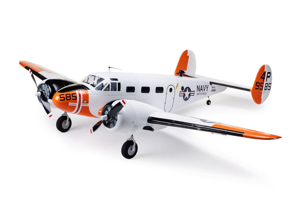 E-flite Beechcraft D18/RC-45J 1.5m BNF Basic w/ AS3X+ and SAFE 3S/4S RC Plane