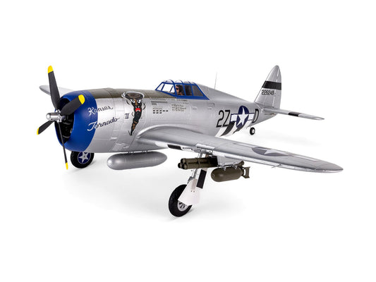 E-flite P-47 Razorback 1.2m BNF Basic AS3X&SAFE Select 3S/4S RC Plane EFL08450