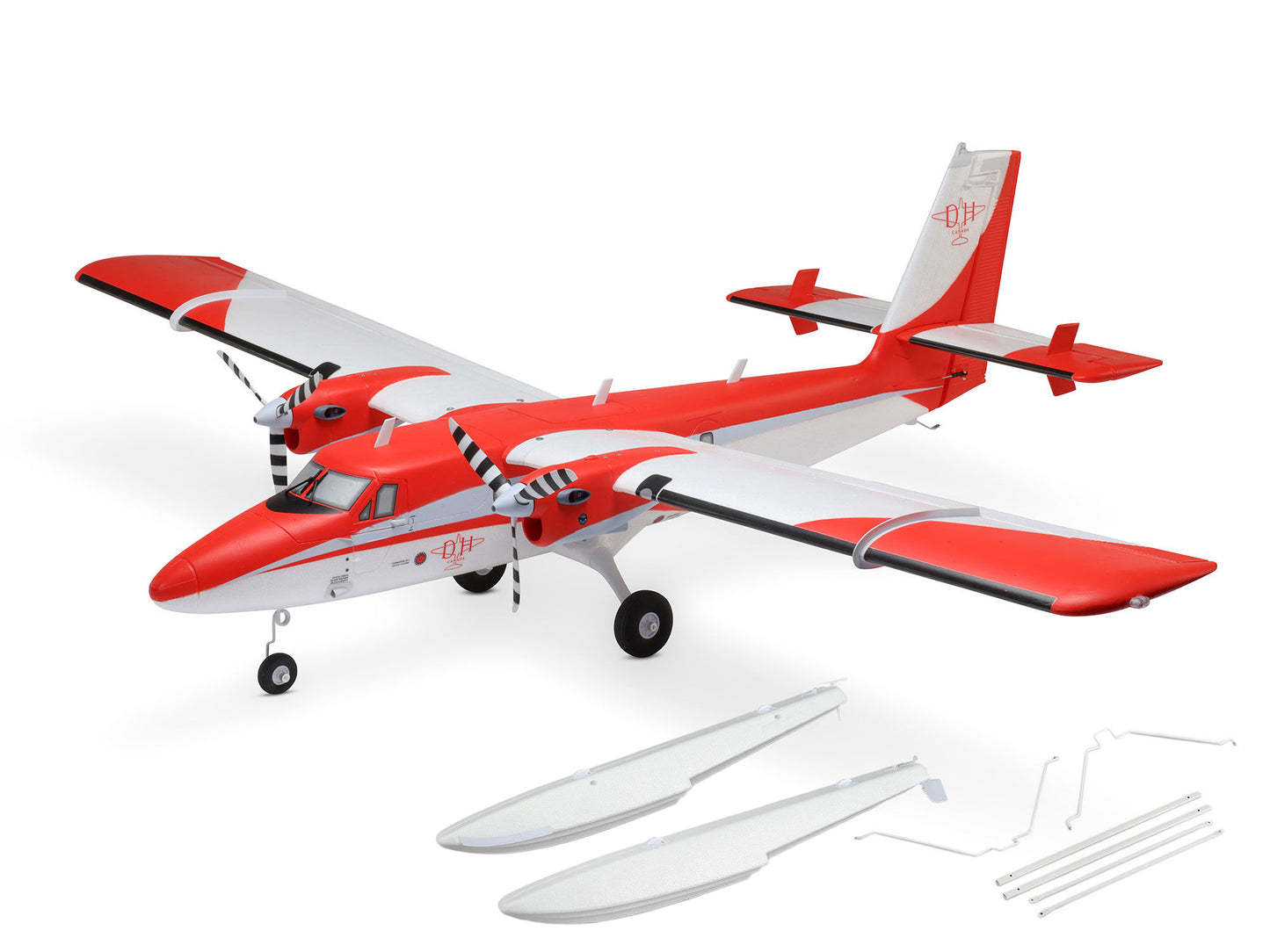 E-flite DHC-6 Twin Otter 1.4m PNP Combo with Floats 3S/4S RC Plane EFL32075CF
