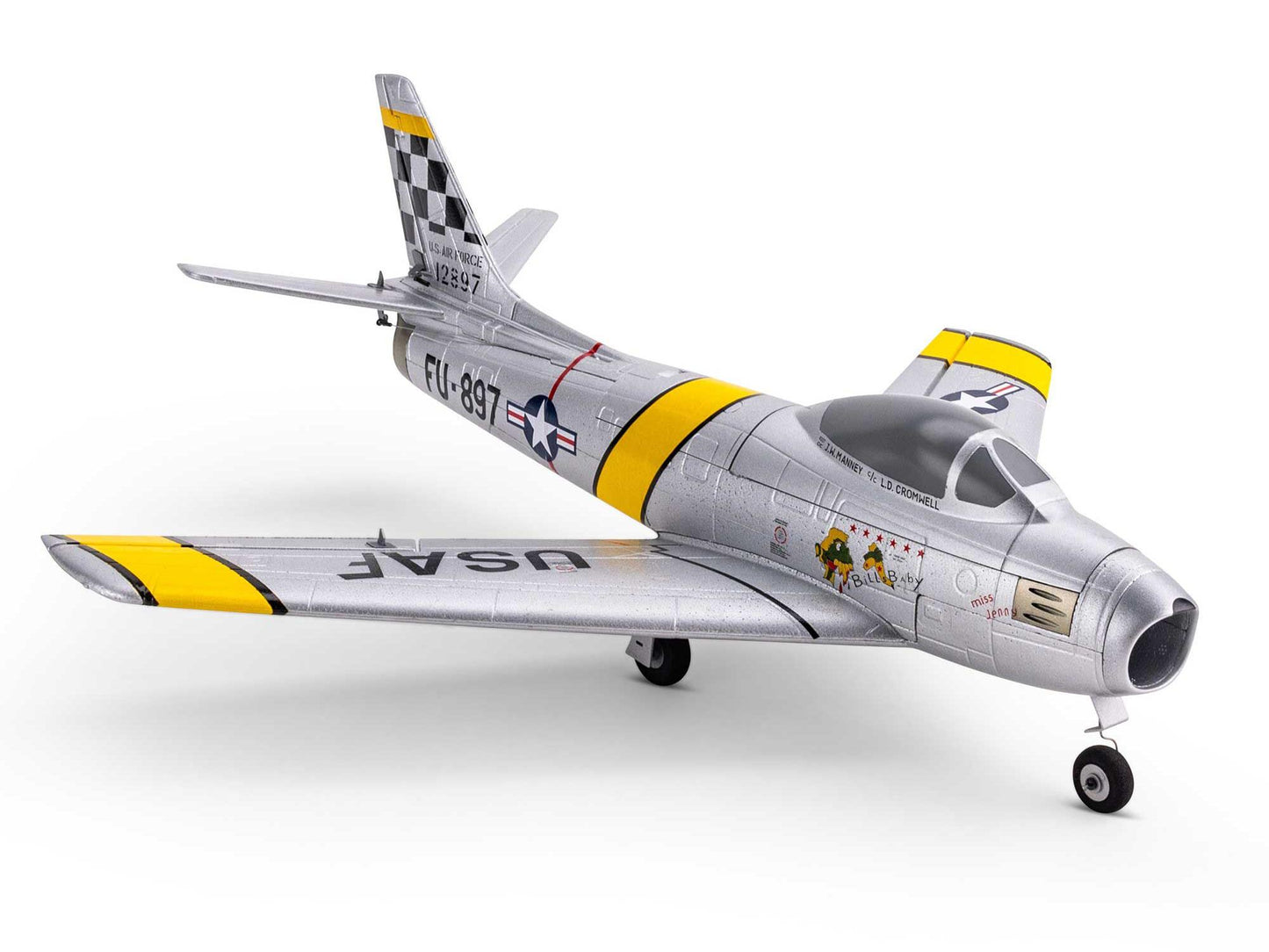 E-flite UMX F-86 Sabre 30mm EDF Jet BNF Basic with AS3X and SAFE Sel 4S RC Plane