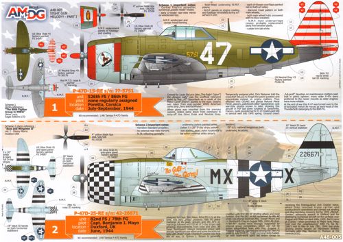 AMDG Decals A48005 1:48 Republic P-47D Thunderbolt