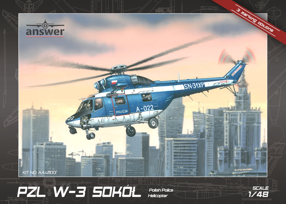 Answer AA48001 1:48 PZL W-3 Sokol Polish Police