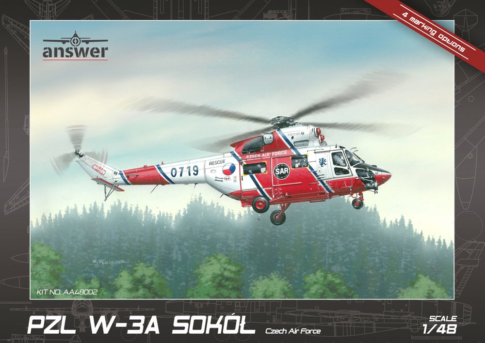 Answer PZL W-3A Sokol Czech Air Force Multi-Part Model Kit 1:48