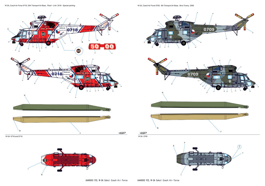 Answer PZL W-3A Sokol Czech Air Force Multi-Part Model Kit 1:48